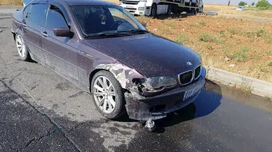 Nusaybin’de otomobil yüklü TIR ile otomobil çarpıştı