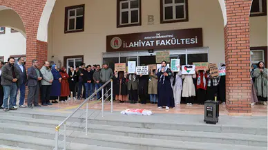 Amasya'da üniversite öğrencilerinden İsrail'in Gazze'ye yönelik saldırılarına tepki