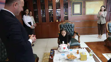 Giresun Valisi Serdengeçti'den şehit kızına doğum günü sürprizi 