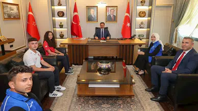 Vali Masatlı, milli sporcuları kabul etti 