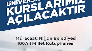 Niğde Belediyesi'nden ücretsiz üniversiteye hazırlık kursu