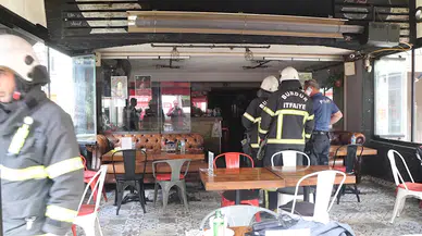 Kafedeki yangın hasara neden oldu