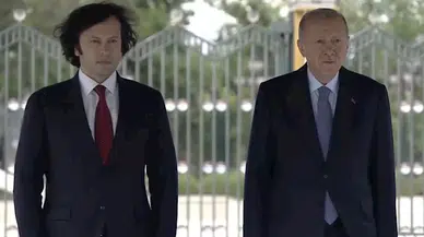 Cumhurbaşkanı Erdoğan, Gürcistan Başbakanı Kobakhidze'yi resmi törenle karşıladı