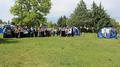 Malatya'da öğrenciler, Gazze için çadır nöbeti tutuyor