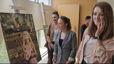 Çorum'da özel çocuklardan resim sergisi