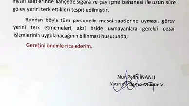 Valilik personeline 'mesai' uyarısı