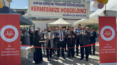 Gölyaka'da Kur’an kursları yararına kermes açıldı