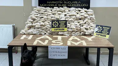 Reyhanlı’da 820 bin adet uyuşturucu hap ele geçirildi