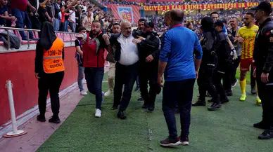 Kayserispor - Konyaspor maçında gergin anlar 