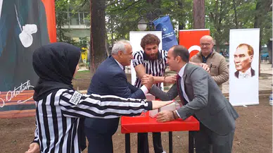 İskilip'te bilek güreşi etkinliği yapıldı