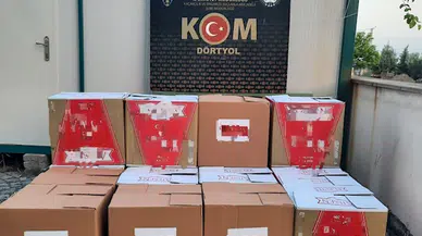 Erzin'de 160 bin gümrük kaçağı makaron ele geçirildi