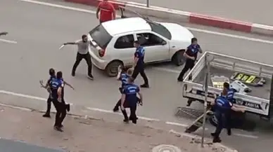 Adana'da zabıtaya bıçakla saldırı kamerada