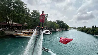 Manavgat Irmağı'nda su gösterisi