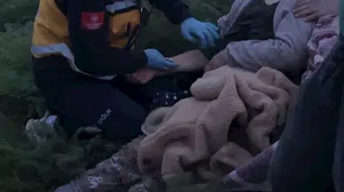 Pancar otu toplamak için çıktığı yaylada beyin kanaması geçiren kadını ekipler hastaneye ulaştırdı