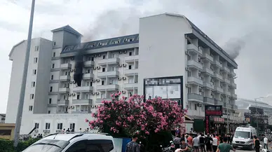 Alanya'da otel lojmanında yangın 