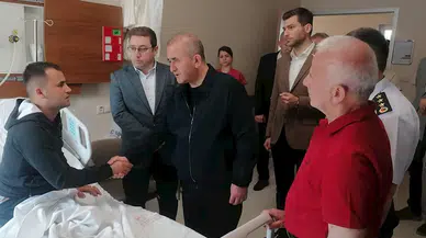 Tokat Valisi Hatipoğlu Erbaa'daki patlamada yaralananları ziyaret etti