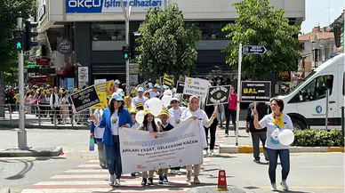 Çorum'da öğrenciler Dünya Arı Günü'nü yürüyüşle kutladı