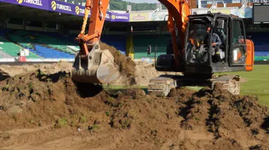 Çaykur Didi Stadı'nın zemini yenileniyor