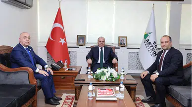 Vali Ünsal, DEİK Türkiye-Gürcistan İş Konseyi Başkanı Çalışkan'ı kabul etti