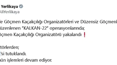 14 ilde 'Kalkan-22' operasyonu; 40 göçmen kaçakçısı yakalandı 