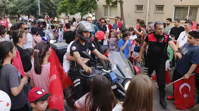 Diyarbakır’da çocuklar, Yunus polisleri ile motosiklete bindi