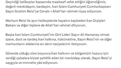 Cumhurbaşkanı Erdoğan'dan İran'a taziye mesajı