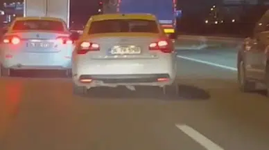  İstanbul - Sancaktepe TEM'de makas atarak ilerledi 