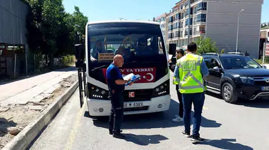 Tokat'ta şehir içi dolmuşlar denetlendi