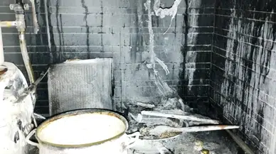 Ocakta unutulan tencere yangın çıkardı 