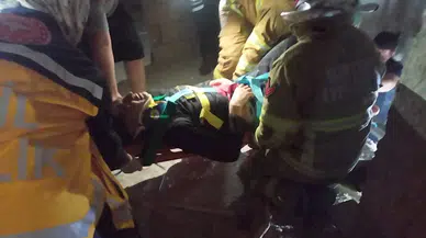 İnşaat halindeki binanın asansör boşluğuna düşen Yasin, ağır yaralandı