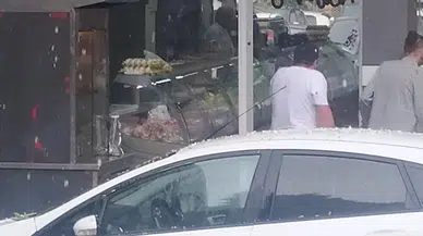 Bursa'da dolu yağdı