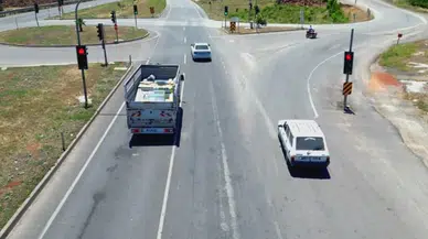 Gaziantep’te dronlu trafik denetimi