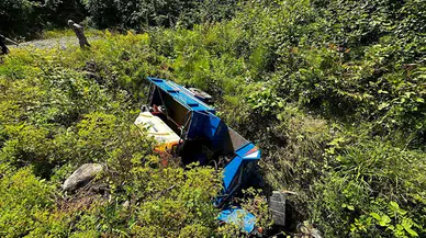 Samsun'da tarım aracının devrilmesi sonucu 3 kişi yaralandı