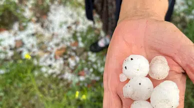 Bucak'ta dolu zararı 