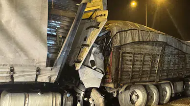 Anadolu Otoyolu'nda iki tırın çarpışması sonucu 1 kişi öldü