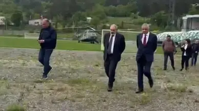 Paşinyan’ın helikopter yolculuğundan görüntüler