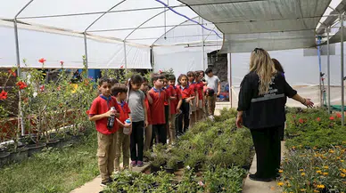 Fidanlıkta ders yaptılar