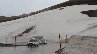Erzurum'un yüksek kesimlerinde kar yağdı