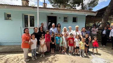 Emekli öğretmenlerin tadilatını yapıp, yenilediği anaokulu hizmete açıldı