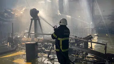 Hatay'da zeytinyağı fabrikasında yangın