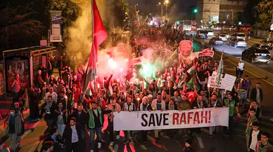 Eyüpsultan'da Gazze'ye destek yürüyüşü 