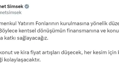 Bakan Şimşek: Konut ve kira fiyat artışları düşecek