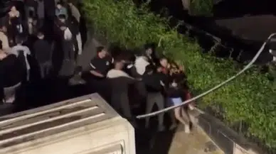 İstanbul - Beyoğlu'nda kadınlar arasında yumruklu kavga