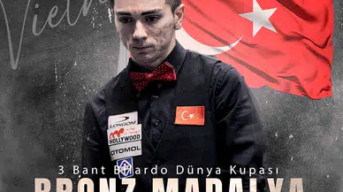 Milli Bilardocu Burak Haşhaş Dünya Kupası'nda bronz madalya kazandı