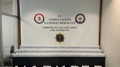 Samsun'da uyuşturucu operasyonunda 35 bin sentetik ecza ele geçirildi