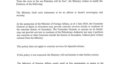 İsrail, İspanya Büyükelçiliğine ‘Filistinlilere’ hizmet verilmemesi talimatı verdi