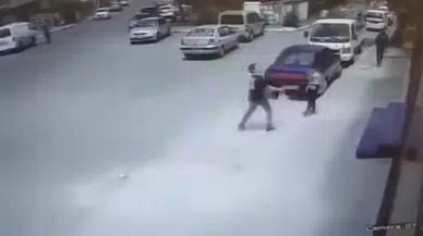 İstanbul - Sultanbeyli'de 13 yaşındaki çocuğa yorgun merminin isabet ettiği anlar kamerada