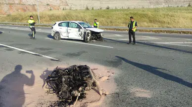 Bursa'da otomobil, bariyerlere çarptı; sürücü ile eşi yaralı