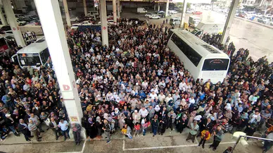 Hacı adayları uğurlandı