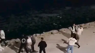 Bartın’da iki grubun kavgası kamerada